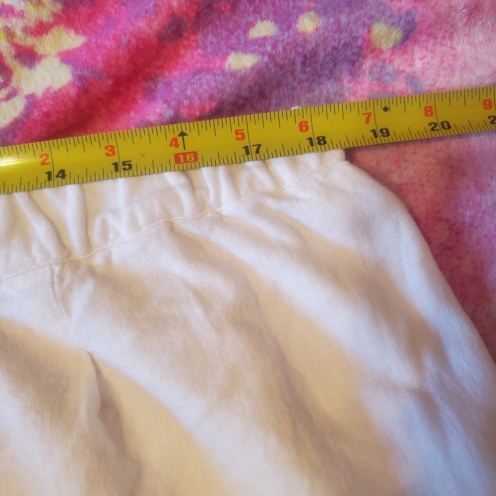 PureJill J.Jill Linen Blend Elastic Waist Pull on Pants size L Coastal Vacation - Picture 12 of 13